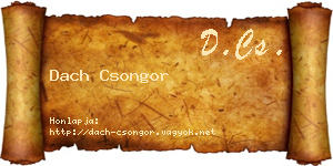 Dach Csongor névjegykártya