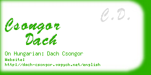 csongor dach business card